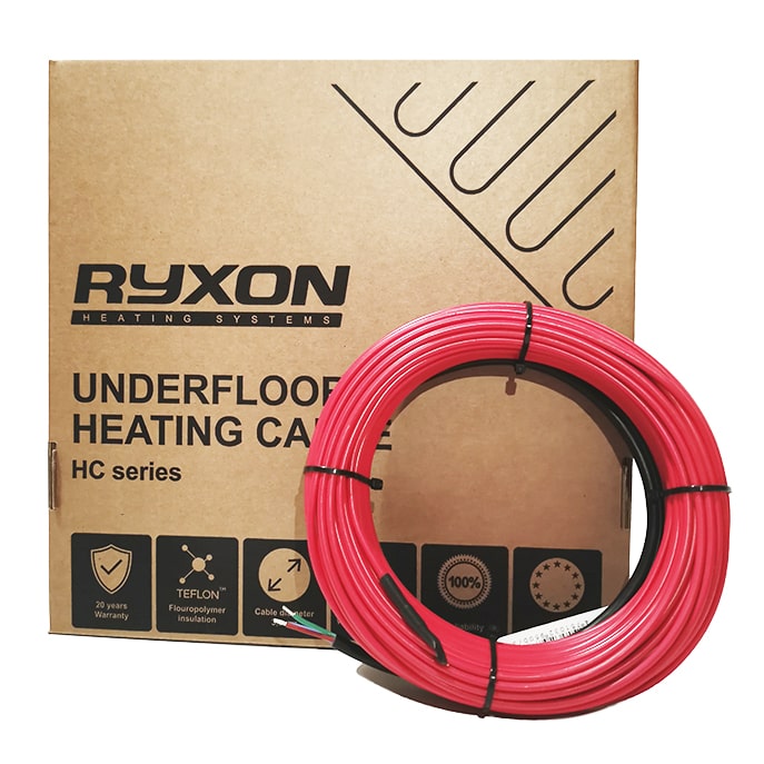 Нагрівальний кабель під плитку Ryxon HC-20 Вт / 3.5 мм / Латвія