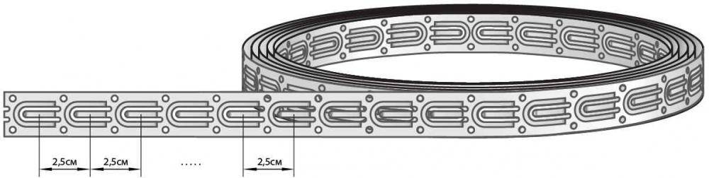 Монтажна стрічка для нагрівального кабелю, 5 м.п.
